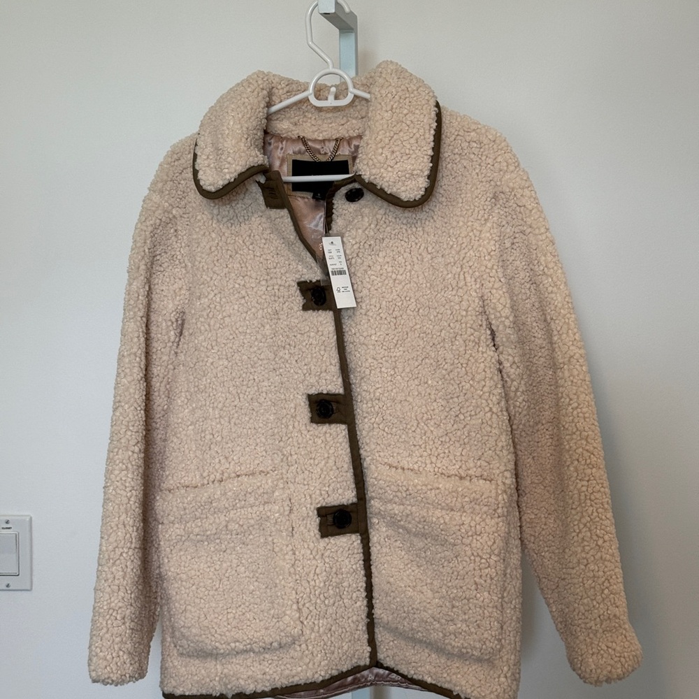 J. Crew Cream Teddy Jacket Plush Sherpa Style